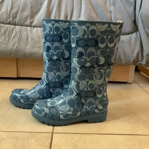 Coach Paisley Rainboots